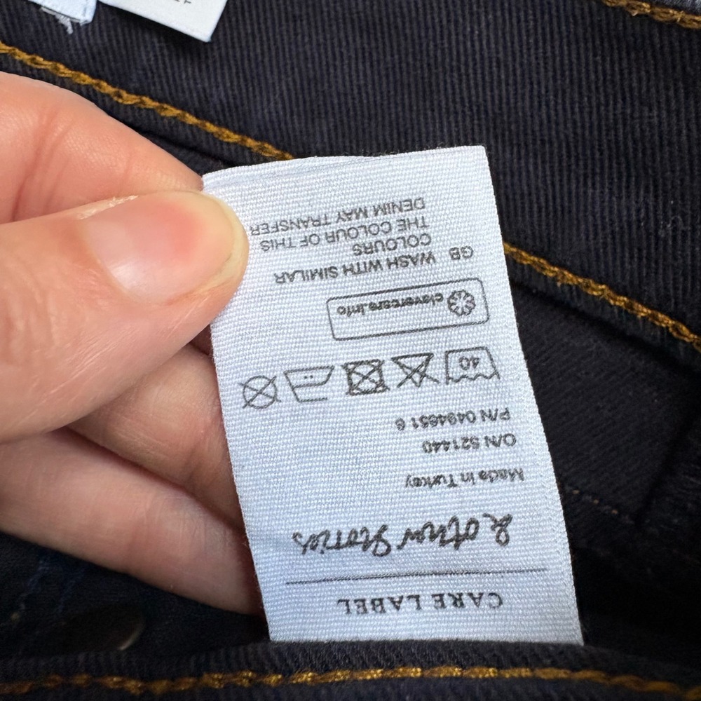 & Other Stories Los Angeles Atelier Wide Leg Cropped Jeans Navy Button Fly 27 - Picture 4 of 10
